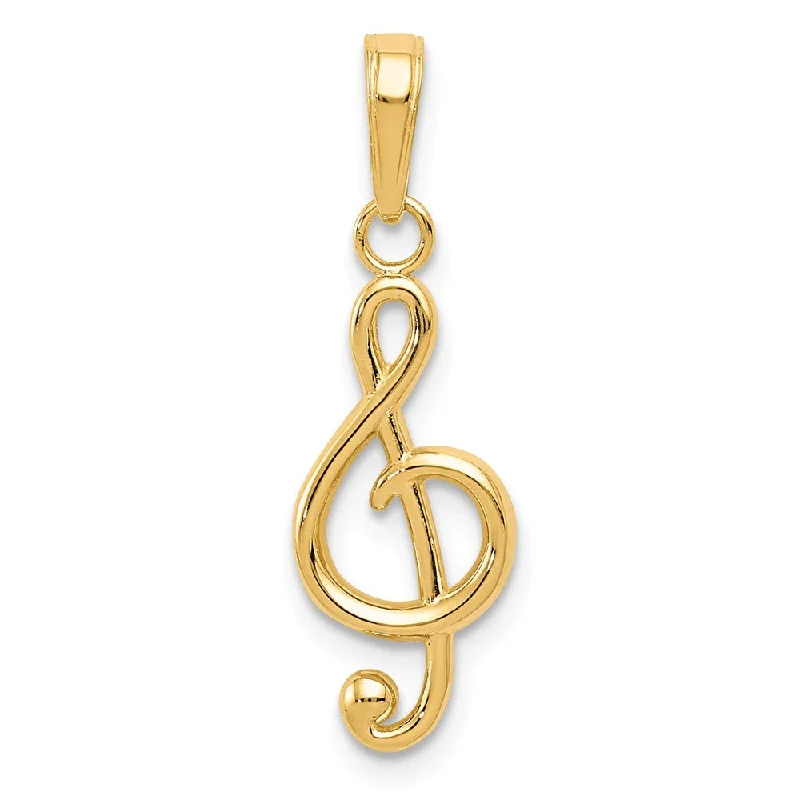 Water - Resistant Stainless Steel Diving - Themed Pendant for DiversLeather - Wrapped Pendants with Brass Stud Embellishments14k Yellow Gold 2D Treble Clef Pendant Water - Resistant Stainless Steel Diving - Themed Pendant for DiversLeather - Wrapped Pendants with Brass Stud Embellishments14k Yellow Gold 2D Treble Clef Pendant