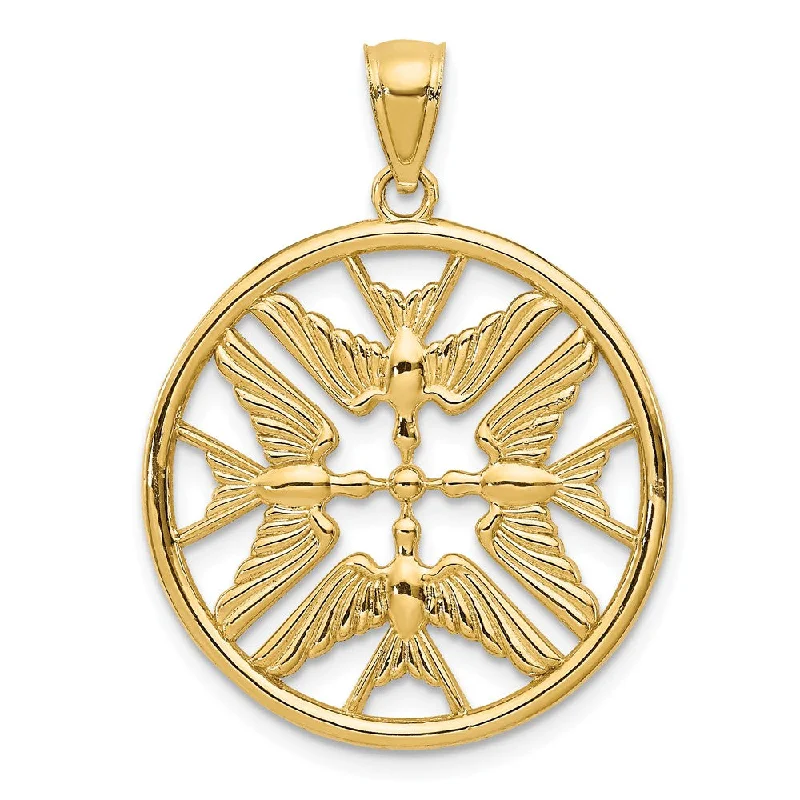 Hand - Carved Jade Buddha Pendant for Spiritual and Cultural SignificanceGold - Plated Pendants with Enameled Floral Bouquets14k Yellow Gold Doves Circle Pendant, 22mm Hand - Carved Jade Buddha Pendant for Spiritual and Cultural SignificanceGold - Plated Pendants with Enameled Floral Bouquets14k Yellow Gold Doves Circle Pendant, 22mm
