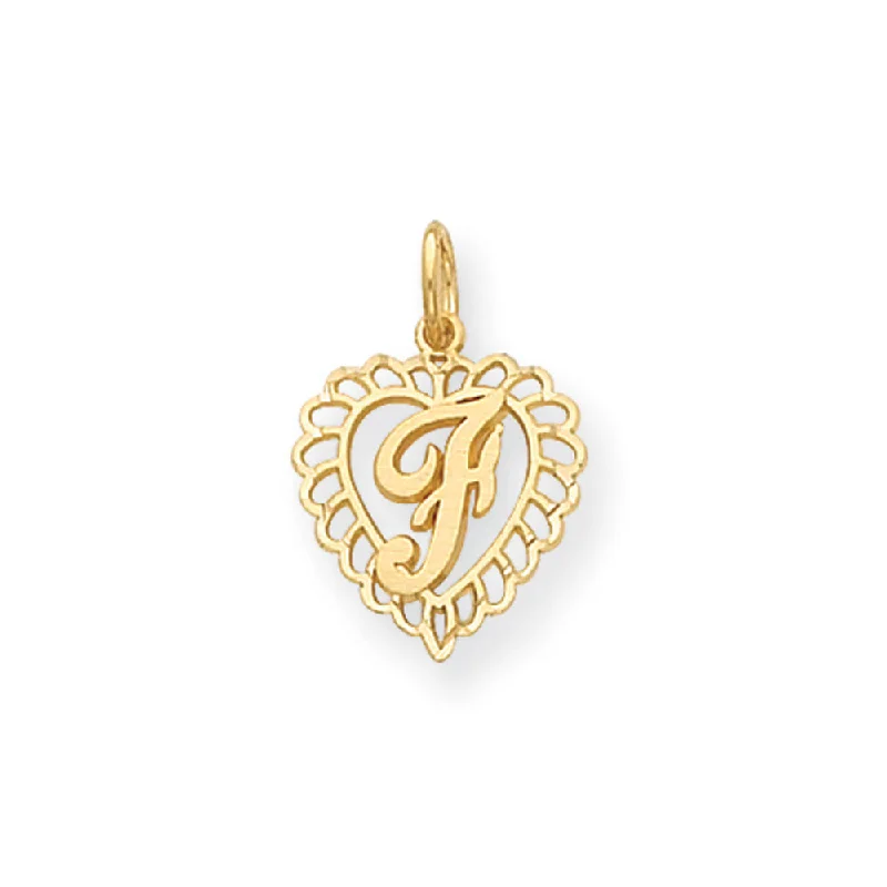 Water - Resistant Stainless Steel Diving - Themed Pendant for DiversLeather - Wrapped Pendants with Brass Stud Embellishments14k Yellow Gold, Grace Collection, Satin Heart Initial F Pendant, 15mm Water - Resistant Stainless Steel Diving - Themed Pendant for DiversLeather - Wrapped Pendants with Brass Stud Embellishments14k Yellow Gold, Grace Collection, Satin Heart Initial F Pendant, 15mm