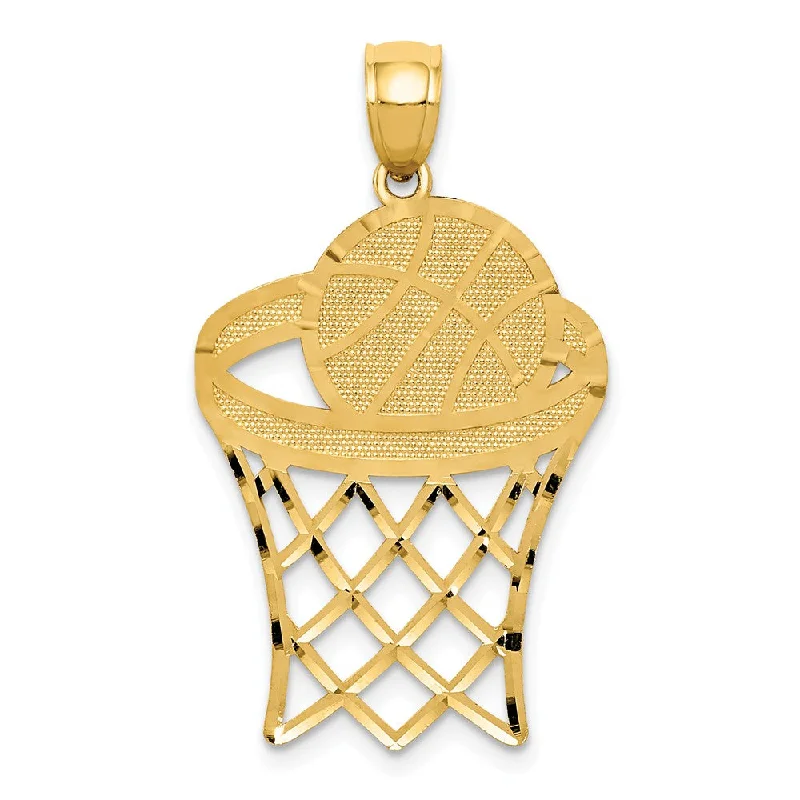 Adjustable - Chain Cubic Zirconia Solitaire Pendant for a Sparkling GiftCopper Pendants with Hammered and Patinated Finishes14k Yellow Gold Large Diamond Cut Basketball Hoop & Ball Pendant Adjustable - Chain Cubic Zirconia Solitaire Pendant for a Sparkling GiftCopper Pendants with Hammered and Patinated Finishes14k Yellow Gold Large Diamond Cut Basketball Hoop & Ball Pendant
