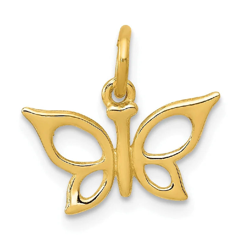 Customized Birthstone Pendant with Engraved Name for a Personalized TouchHand - Carved Wooden Pendants with Folk - Art Motifs14k Yellow Gold Polished Butterfly Charm, 13mm Customized Birthstone Pendant with Engraved Name for a Personalized TouchHand - Carved Wooden Pendants with Folk - Art Motifs14k Yellow Gold Polished Butterfly Charm, 13mm
