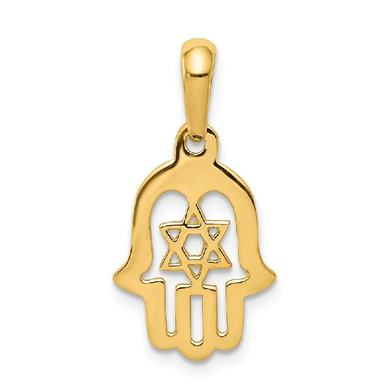 Customized Birthstone Pendant with Engraved Name for a Personalized TouchHand - Carved Wooden Pendants with Folk - Art Motifs14k Yellow Gold Polished Star of David Chamseh Pendant Customized Birthstone Pendant with Engraved Name for a Personalized TouchHand - Carved Wooden Pendants with Folk - Art Motifs14k Yellow Gold Polished Star of David Chamseh Pendant