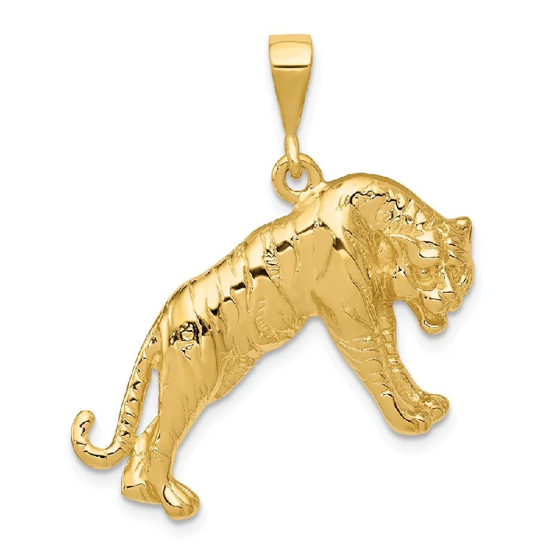 Laser - Cut Woodland Scene Pendant for Nature EnthusiastsStainless Steel Pendants with Laser - Etched Motivational Quotes14k Yellow Gold Polished Tiger Pendant Laser - Cut Woodland Scene Pendant for Nature EnthusiastsStainless Steel Pendants with Laser - Etched Motivational Quotes14k Yellow Gold Polished Tiger Pendant