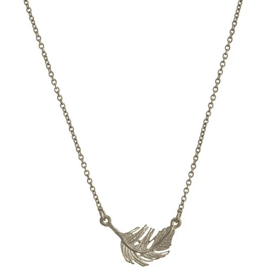 Custom fingerprint pendants for sentimental giftsSterling Silver Necklace - "Little Feather Inline" Custom fingerprint pendants for sentimental giftsSterling Silver Necklace - "Little Feather Inline"