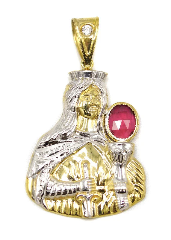 Tree of life pendants for spiritual gifts10K Gold Saint Barbara Pendant | Customizable Size Tree of life pendants for spiritual gifts10K Gold Saint Barbara Pendant | Customizable Size