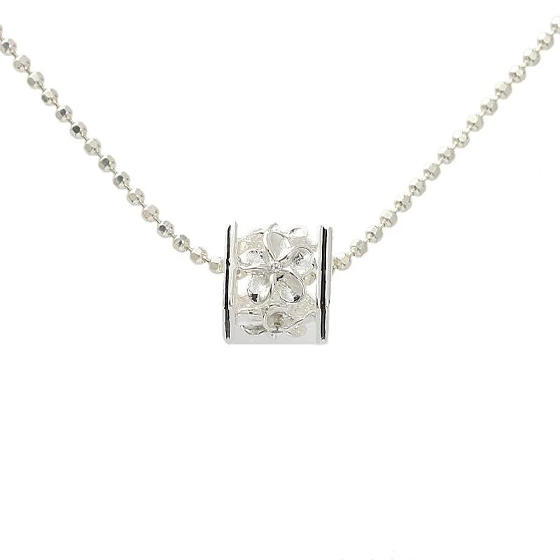 Animal-shaped pendants for nature enthusiastsSterling Silver Plumeria with CZ Black Border Cube Pendant (S/M) (Chain Sold Separately) Animal-shaped pendants for nature enthusiastsSterling Silver Plumeria with CZ Black Border Cube Pendant (S/M) (Chain Sold Separately)