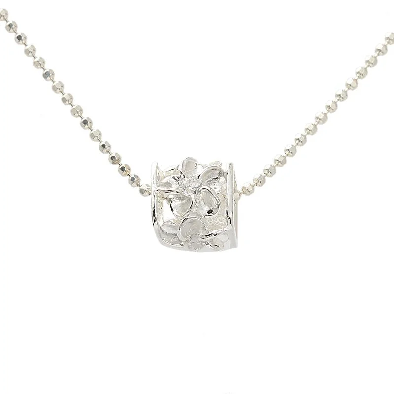 Zodiac sign pendants for astrology loversSterling Silver Plumeria with CZ Cube Pendant (Chain Sold Separately) Zodiac sign pendants for astrology loversSterling Silver Plumeria with CZ Cube Pendant (Chain Sold Separately)