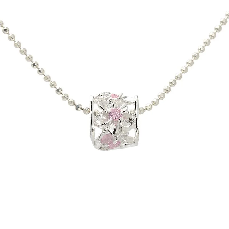 Heart-shaped pendants for Valentine’s DaySterling Silver Plumeria with Pink CZ Cube Pendant (Chain Sold Separately) Heart-shaped pendants for Valentine’s DaySterling Silver Plumeria with Pink CZ Cube Pendant (Chain Sold Separately)