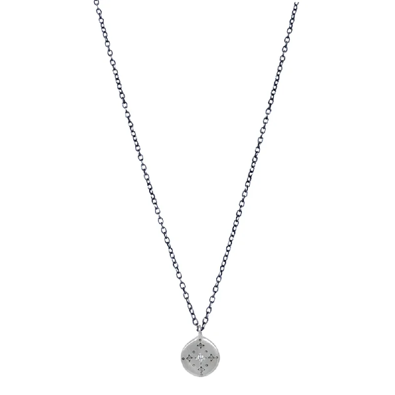 Adjustable length necklaces for versatilityDiamond & Sterling Silver Necklace - "New Moon" Adjustable length necklaces for versatilityDiamond & Sterling Silver Necklace - "New Moon"
