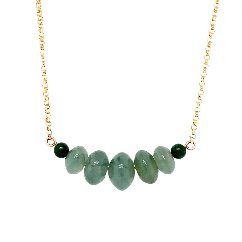 Delicate pearl necklaces for formal eventsGreen Jadeite & Yellow Gold Necklace - "Serene" Delicate pearl necklaces for formal eventsGreen Jadeite & Yellow Gold Necklace - "Serene"