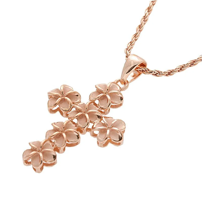Custom fingerprint pendants for sentimental giftsSterling Silver Pink Gold Rhodium Plated 8mm Plumeria Cross Pendant (Chain Sold Separately) Custom fingerprint pendants for sentimental giftsSterling Silver Pink Gold Rhodium Plated 8mm Plumeria Cross Pendant (Chain Sold Separately)
