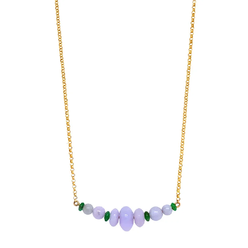 Statement gemstone necklaces for partiesJadeite & Yellow Gold Necklace - "Amelia" Statement gemstone necklaces for partiesJadeite & Yellow Gold Necklace - "Amelia"