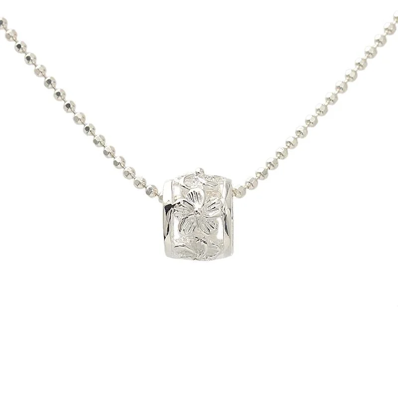 Crystal healing pendants for wellness enthusiastsSterling Silver Hibiscus Barrel Pendant (Chain Sold Separately) Crystal healing pendants for wellness enthusiastsSterling Silver Hibiscus Barrel Pendant (Chain Sold Separately)
