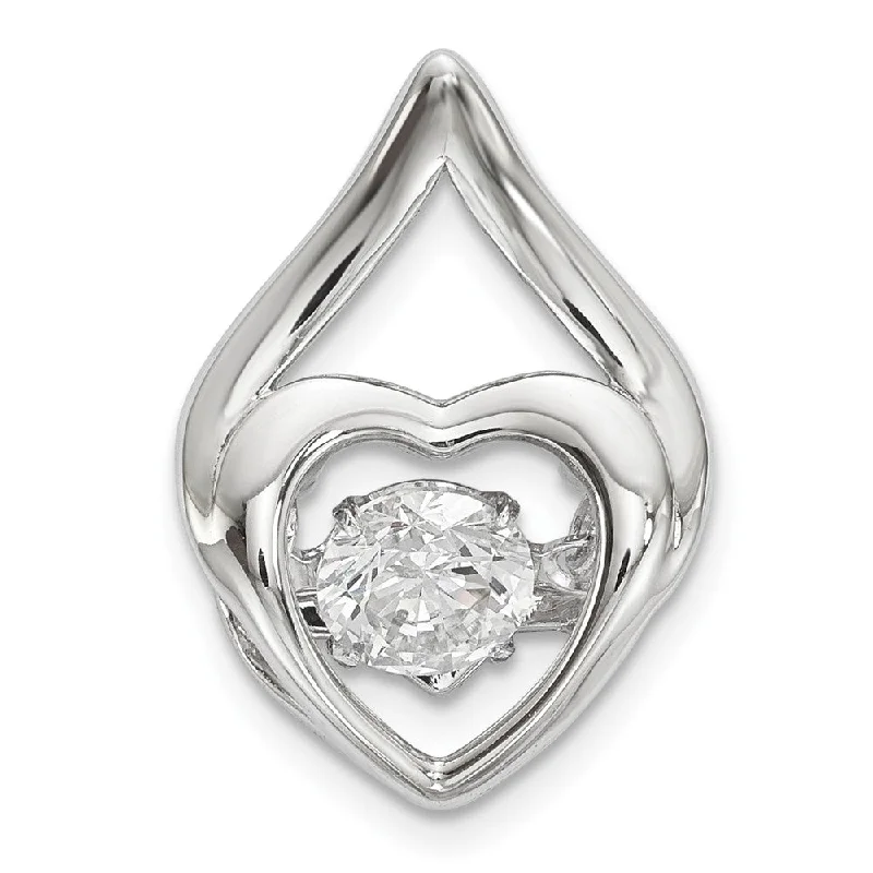 Personalized name necklaces for womenPlatinum Plated Sterling Silver & CZ Heart Teardrop Pendant, 11 x 16mm Personalized name necklaces for womenPlatinum Plated Sterling Silver & CZ Heart Teardrop Pendant, 11 x 16mm