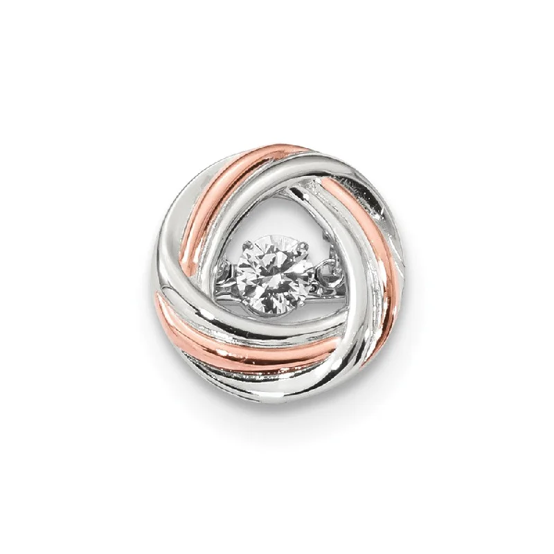 Heart-shaped pendants for Valentine’s DayPlatinum & Rose Tone Plated Sterling Silver & CZ Circle Pendant, 13mm Heart-shaped pendants for Valentine’s DayPlatinum & Rose Tone Plated Sterling Silver & CZ Circle Pendant, 13mm
