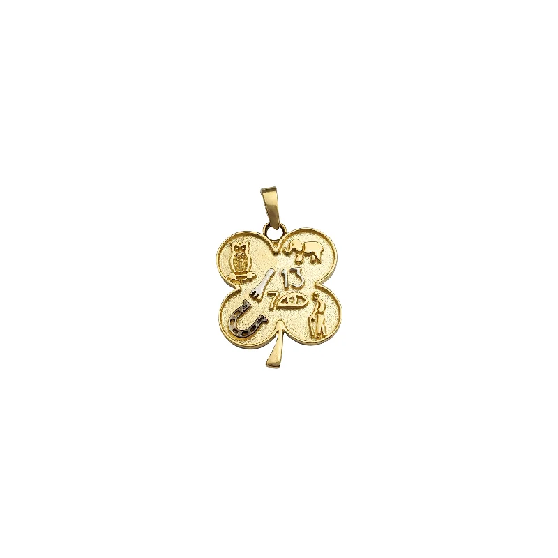 Adjustable - Chain Cubic Zirconia Solitaire Pendant for a Sparkling GiftCopper Pendants with Hammered and Patinated FinishesSeven Potential Clover Pendant (14K) Adjustable - Chain Cubic Zirconia Solitaire Pendant for a Sparkling GiftCopper Pendants with Hammered and Patinated FinishesSeven Potential Clover Pendant (14K)