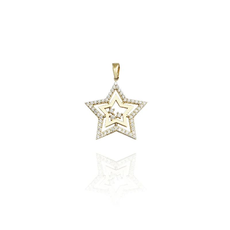 Handmade Leather - Wrapped Crystal Pendant for a Bohemian AestheticCrystal - Encrusted Pendants in the Shape of a CrownStar Within Star CZ Pendant (14K) Handmade Leather - Wrapped Crystal Pendant for a Bohemian AestheticCrystal - Encrusted Pendants in the Shape of a CrownStar Within Star CZ Pendant (14K)