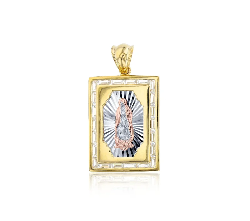 Retro - Inspired Art Deco - Patterned Pendant in Silver for Vintage LoversAmethyst - Faceted Pendants with Silver - Wire WrappingTricolor Gold Channel Virgin Mary Frame Pendant (14k) Retro - Inspired Art Deco - Patterned Pendant in Silver for Vintage LoversAmethyst - Faceted Pendants with Silver - Wire WrappingTricolor Gold Channel Virgin Mary Frame Pendant (14k)