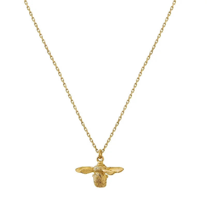 Initial letter necklaces for personalized style18K Yellow Gold Necklace - "Teeny Tiny Bumblebee" Initial letter necklaces for personalized style18K Yellow Gold Necklace - "Teeny Tiny Bumblebee"
