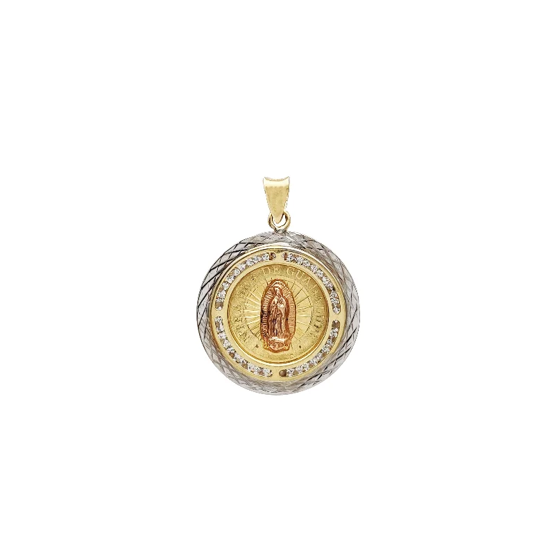 Pearl - Embellished Floral Pendant for a Feminine and Romantic LookTurquoise - Inlaid Pendants with Southwest - Style Geometric PatternsTwo-tone "Nuestra Sra de Guadalupe" Pendant (14K) Pearl - Embellished Floral Pendant for a Feminine and Romantic LookTurquoise - Inlaid Pendants with Southwest - Style Geometric PatternsTwo-tone "Nuestra Sra de Guadalupe" Pendant (14K)