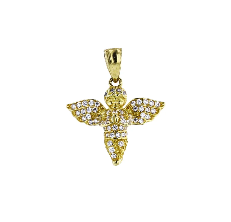 18K Gold - Plated Angel Wing Pendant for a Symbolic and Elegant AccessorySterling Silver Pendants with Hand - Engraved Family CrestsYellow Gold Micropave Guardian Angel Pendant (14K) 18K Gold - Plated Angel Wing Pendant for a Symbolic and Elegant AccessorySterling Silver Pendants with Hand - Engraved Family CrestsYellow Gold Micropave Guardian Angel Pendant (14K)