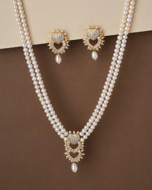 handmade chain necklaces jewelryThe Dainty Links Pearl Necklace Set