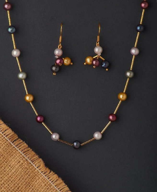 cable chain necklaces classicTrendy Pearl Necklace Set