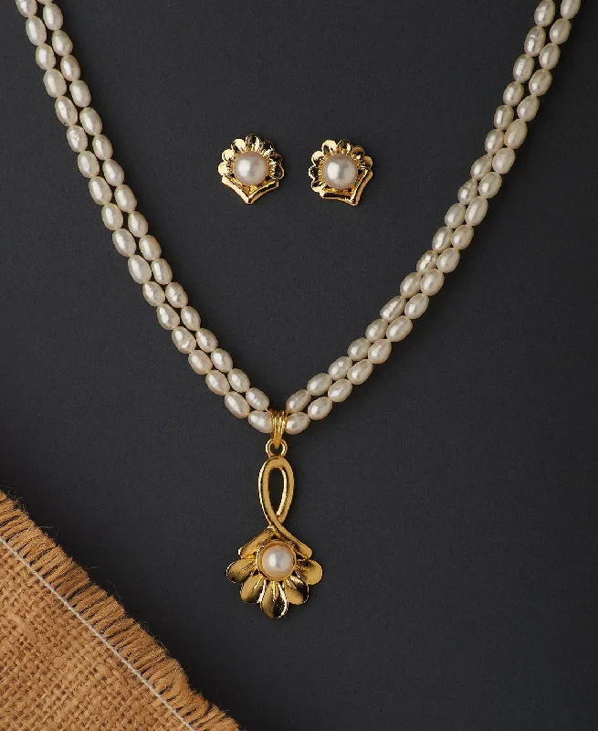 chain necklaces for groomsmenTrendy Real Pearl Necklace Set