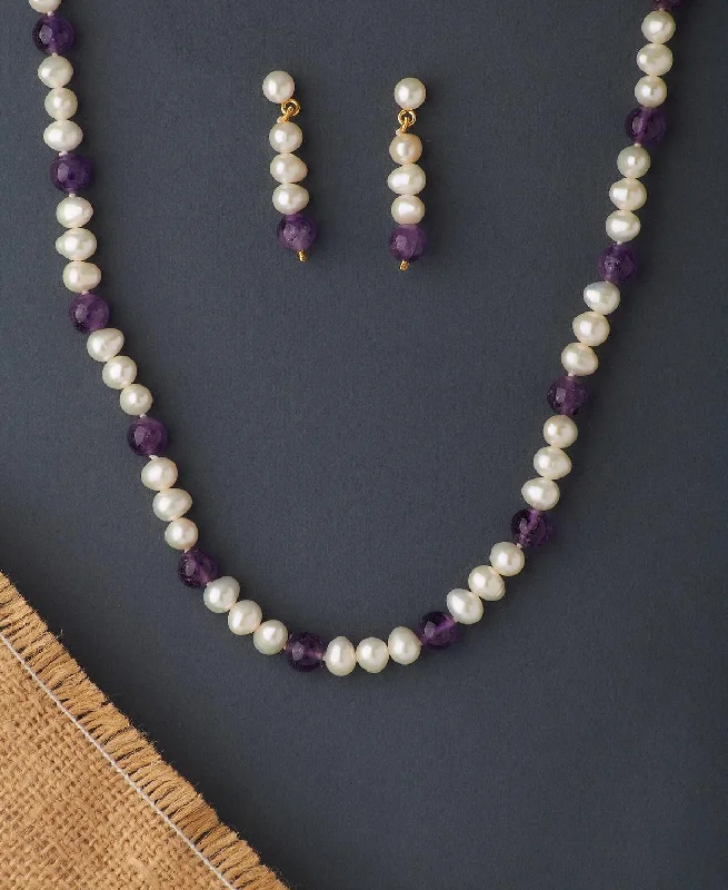 chain necklaces for bridesmaidsTrendy Real Pearl Necklace Set