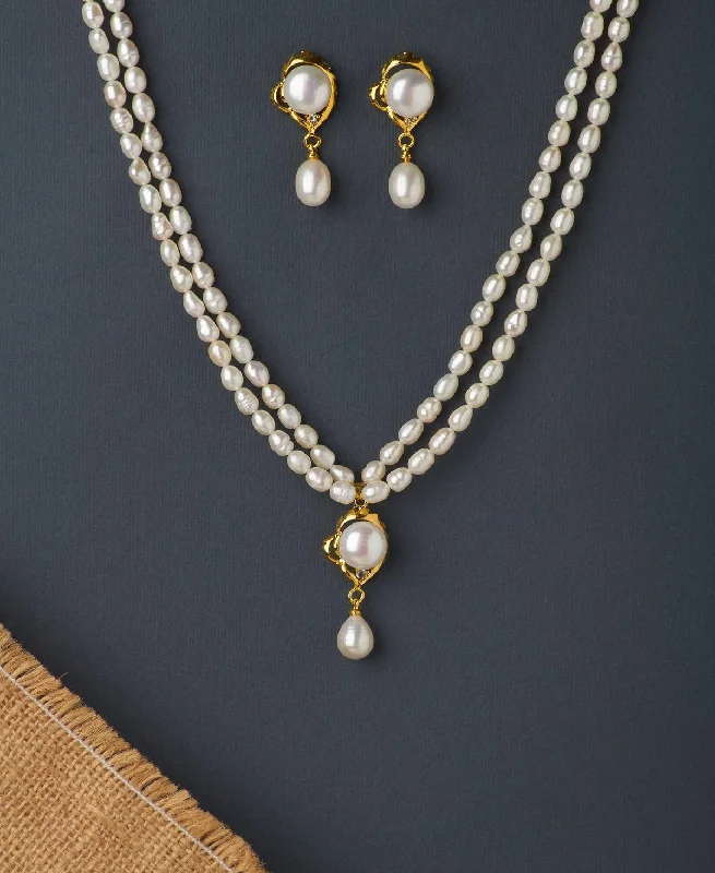 kids chain necklaces safetyTrendy Stone Studded Pearl Necklace Set